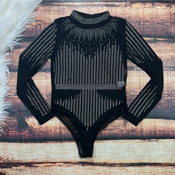 RELISTED Rhinestone Cowgirl Bodysuit Jeweled - Picture 8 of 13